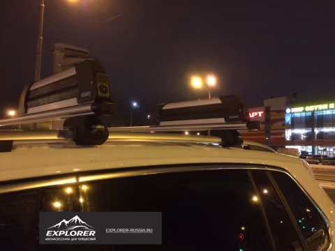 Фото установки крепления для перевозки Лыж и Сноубордов Атлант 4 пары лыж или 2 сноуборда 8550