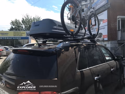 Фото велобагажника Thule ProRide 591 на Kia Sorento